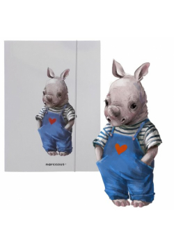 Teczka A4 na gumkę CUTE Nosorożec