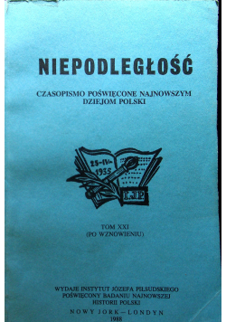 Niepodległość Tom XXI