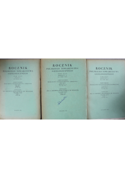 Rocznik Polskiego towarzystwa geologicznego Tom XXIV zeszyty 1 do 4
