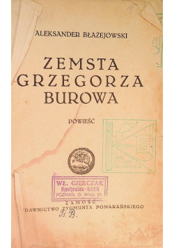Zemsta Grzegorza Burowa 1931 r.