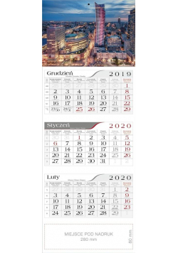 Kalendarz 2020 Trójdzielny Warszawa CRUX