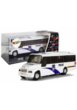 Autobus Policja biały z naciągiem dźwięk