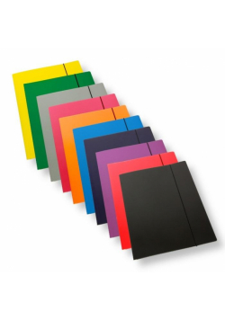 Teczka A4 z gumką laminowana mix 350gsm (10szt)