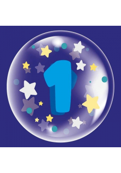 Balon 45cm dla chłopca cyfra 1 TUBAN