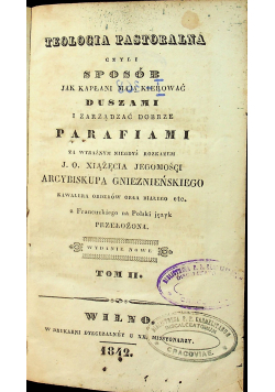 Teologia Pastoralna tom II 1842r