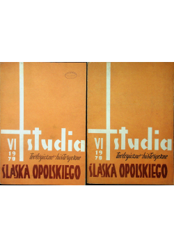 Studia  teologiczno historyczne śląska opolskiego 2 tomy