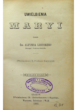 Uwielbienia Maryi 1880 r.
