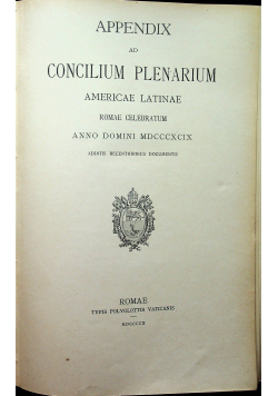 Appendix ad concilium plenarium 1810 r.