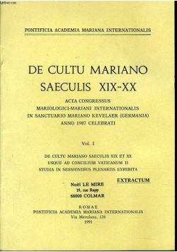 De Cultu Mariano Saeculis XIX-XX