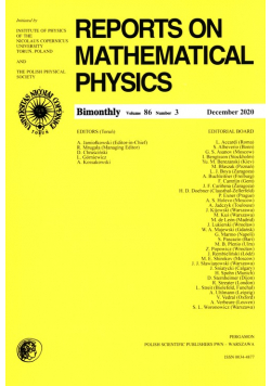 Reports on Mathematical Physics 86/3 Pergamon