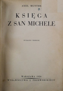Księga z San Michele 1934 r.