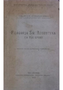Filozofja świętego Augustyna 1922 r.