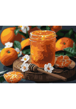Malowanie po numerach - Miód mandarynkowy 30x40cm