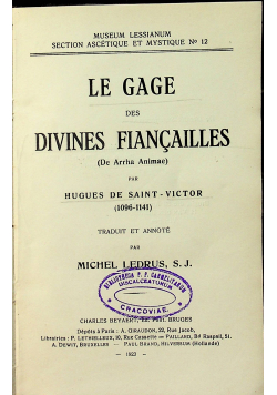 Le Gage des Divines  Fiancailles 1923 r.
