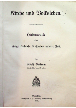 Kirche und Volksleben 1916 r.