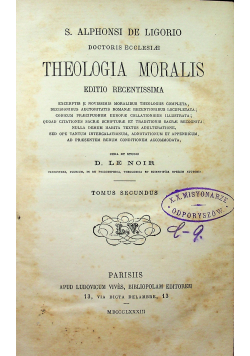Theologia Moralis 1883 r.