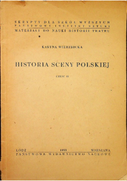 Historia sceny polskiej Część II