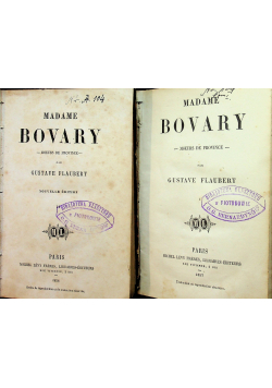 Madame Bovary 2 tomy około 1857 r.