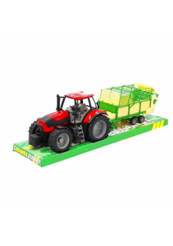 Traktor z przyczepą samozbierająca