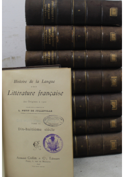 Histoire de la Langue et de la Litterature francaise 8 Tomów 1899r