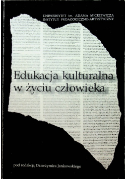 Edukacja kulturalna w życiu człowieka