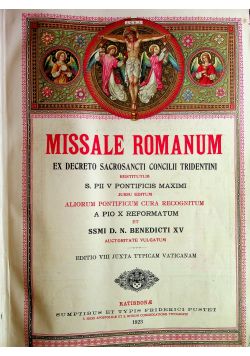 Missale Romanum ex decreto sacrosancti Concilii Tridentini, 1923 r.