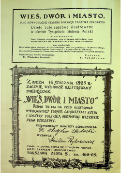 Wieś dwór i miasto 1924 r.
