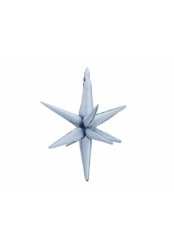 Balon foliowy Gwiazda 3D 105cm mglisty niebieski