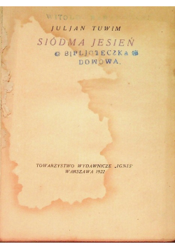 Siódma jesień, 1922 r.