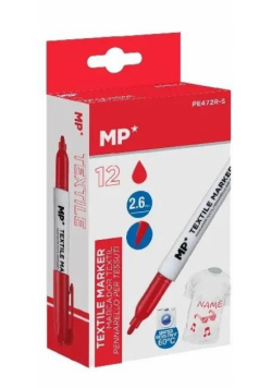 Marker do tkanin 2,6mm czerwony (12szt)