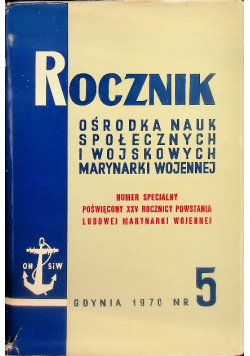 Rocznik ośrodka nauk społecznych i wojskowych marynarki wojennej Nr 5