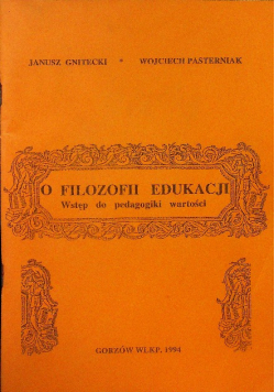 O filozofii edukacji