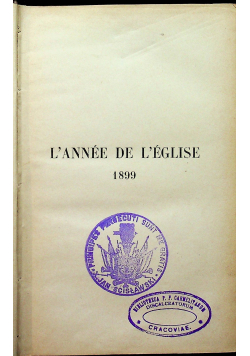 Lanne de leglise 1899