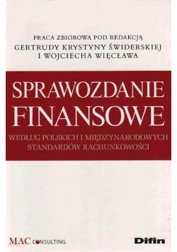 Sprawozdanie finansowe według polskich i międzynarodowych standardów rachunkowości