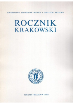Rocznik Krakowski Tom LXX