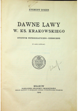 Dawne Lawy w ks Krakowskiego 1909 r.