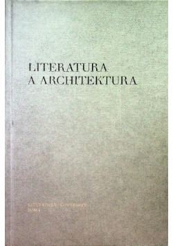 Literatura A  Architektura Tom I