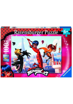Puzzle 100 Miraculum. Biedronka i Czarny Kot