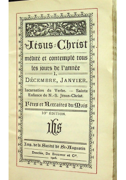 Jesus Christ medite et contemple tous tes jours de lannee 1906 r