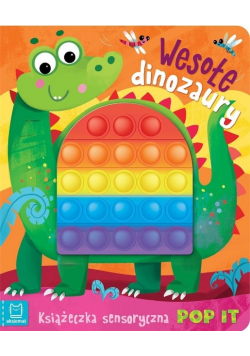 Książeczka sensoryczna z POP IT Wesołe dinozaury