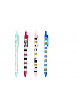 Długopis żelowy Dots&Strips niebieski (24szt) M&G
