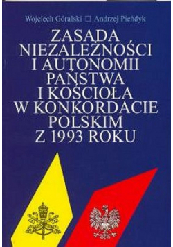 Zasada niezależności i autonomii państwa i kościoła w konkordacie Polskim z 1993 roku