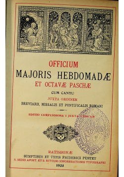 Officium majoris hebdomad ae 1923r