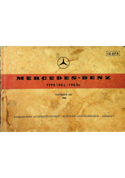 Mercedes Benz type 190 c 190 Dc