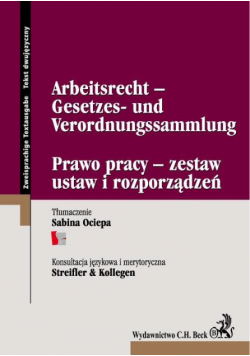 Arbeitsrecht Gesetzes und Verordnungssammlung  Prawo pracy zestaw ustaw i rozporządzeń