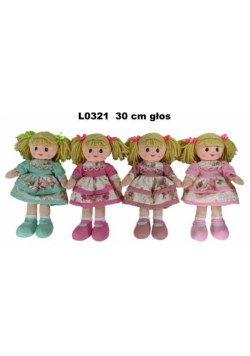 Lalka pluszowa z głosem 30cm L0321 1szt.mix