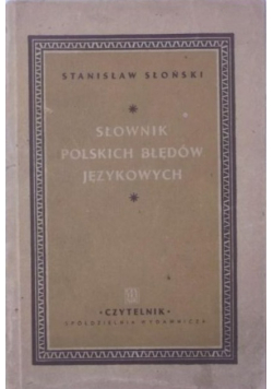 Słownik polskich błędów językowych 1947 r.
