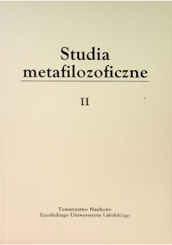 Studia metafilozoficzne II
