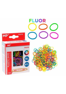 Gumki recepturki kolorowe fluor 30x1,5mm 60g