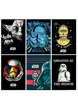 Zeszyt A4 w kratkę 54 kartki Star Wars 10 sztuk mix